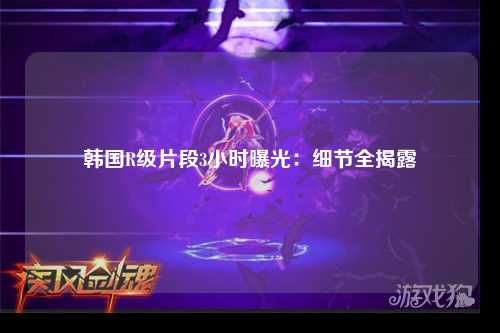 韩国R级片段3小时曝光：细节全揭露