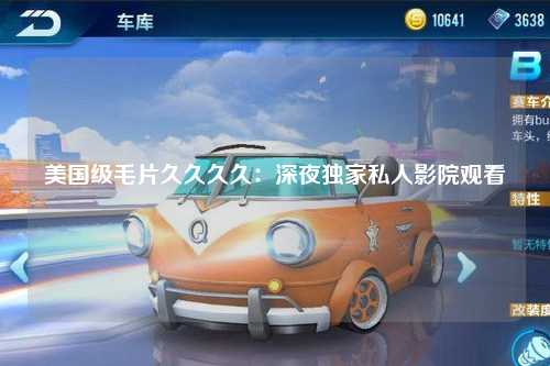 美国级毛片久久久久：深夜独家私人影院观看